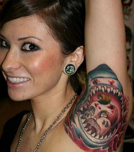 Armpit Tattoo via Steven Humour Posted in Bizarre Images