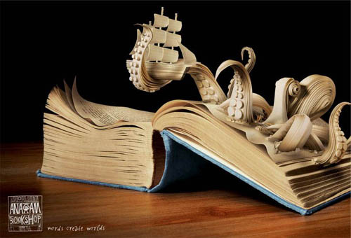 Octopus Book Art | Anagram Bookshop
