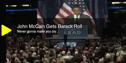 John McCain getting Barack Rolled