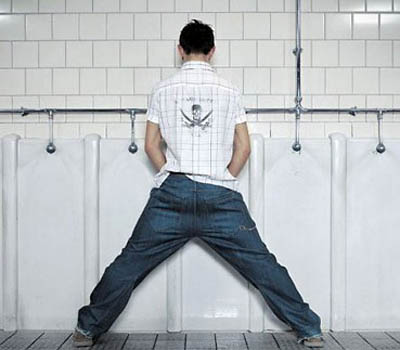 Wide Urinal Stance