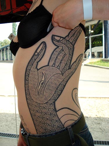 Evil Eye Hamsa Tattoo Prithvi Mudra Hand Gesture Inked by Xed Lehead