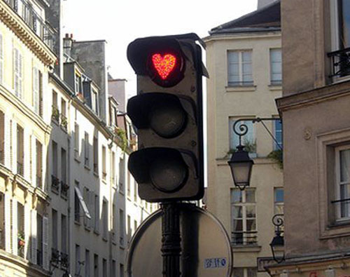 Heart Stop Traffic Light