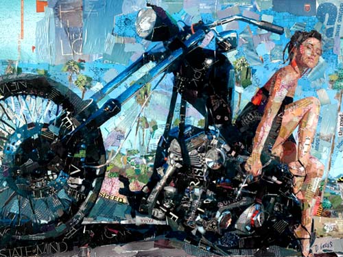 Motorcycle Collage Artwork