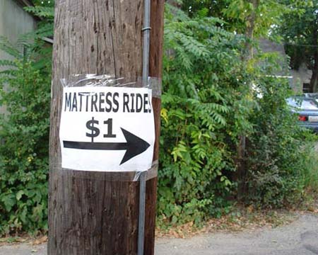 One Dollar Mattress Rides