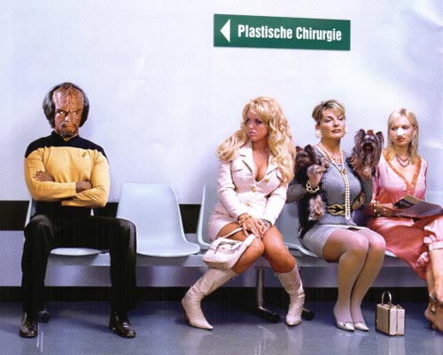 Star Treks Worf waiting for cosmetic suregery