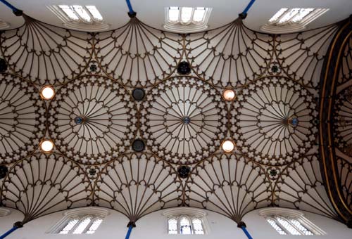 Geometric Ceiling of St Annes Church, Edinburgh. c/o mad paul