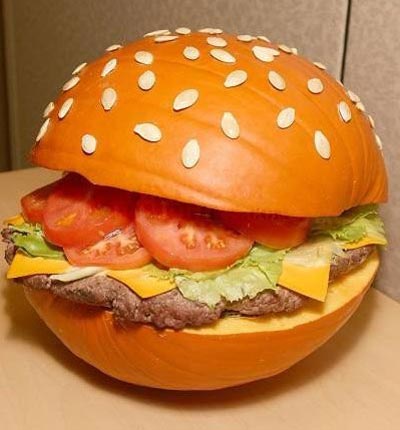 funny pumpkins. Pumpkin Burger