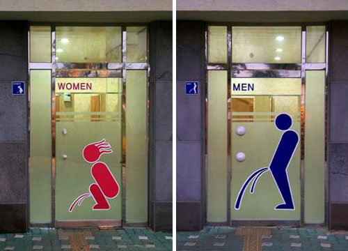 funny bathroom signs. Descriptive Restroom Signs