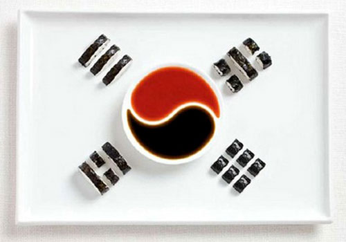 South Korea Food Flag
