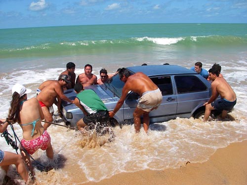 Beached VW Rabbit