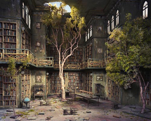 Library Reclaimed By Nature