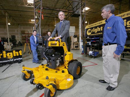 George Bush Stand-on Lawn Mower | Wright Manufacturing