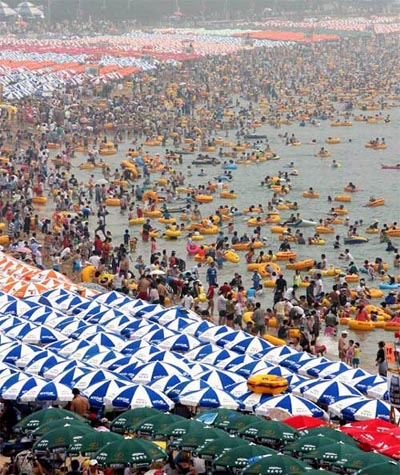 Crowded Haeundae Beach | Pusan, South Korea