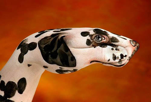 Painted Dalmation Hand Puppet