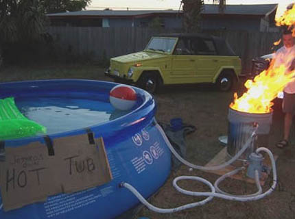 Make-Shift Hot Tub Heater