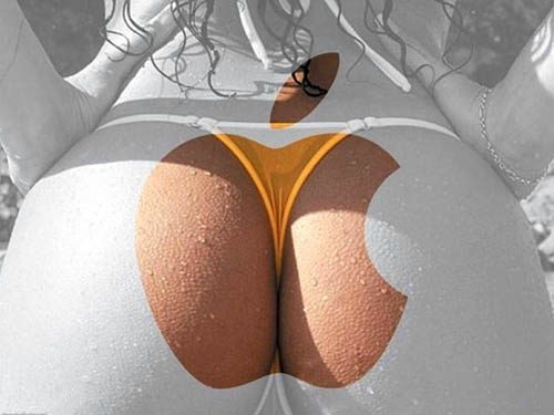 Mac Logo Masked On Desaturated Bikini But