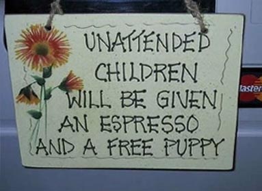 Unattended Children Sign