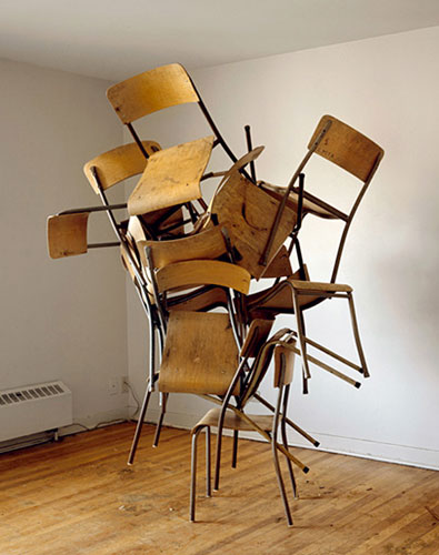 Tangled Stack of Chairs