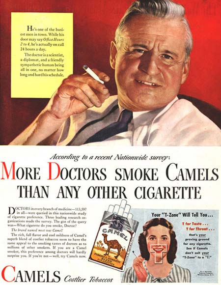 More Doctors Smoke Camels | Vintage Cigarette Print Ad