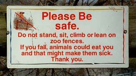 Zoo Fence Warning