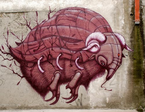 Giant Prehistoric Armadillo Graffiti