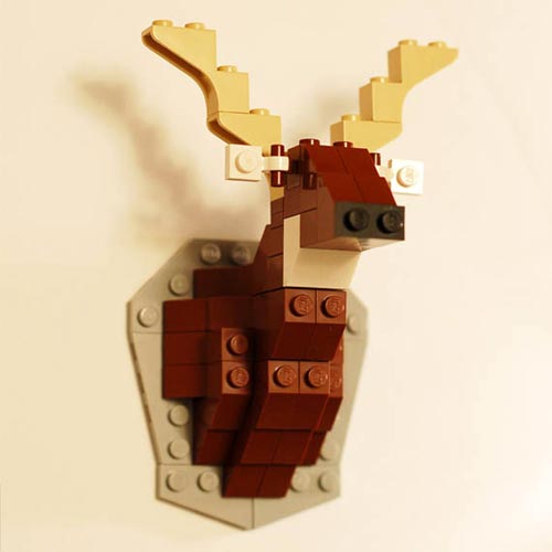 Taxidermy Mounted Deer in Lego