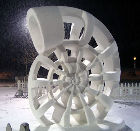 Nautilus Snow Sculpture