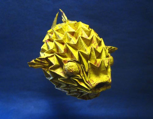 Origami Puffer Fish Sculpture