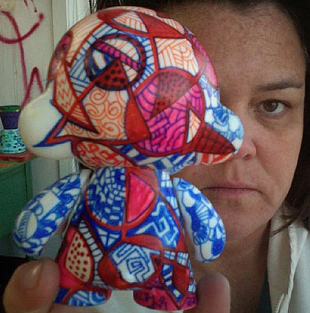 Munny Doll Graffiti Artwork by Rosie O'Donnell