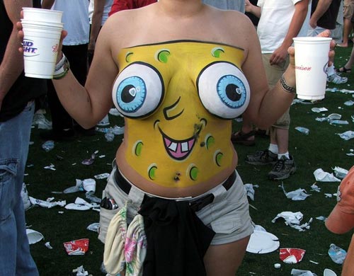 SpongeBob SquarePants Body Painting