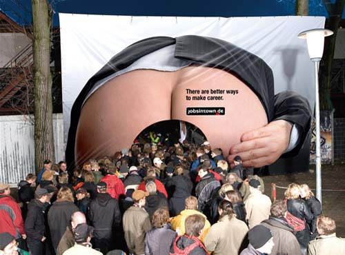 Bad Ass Advertising - Funny Billboard Ad Campaign for Jobs In Town Germany