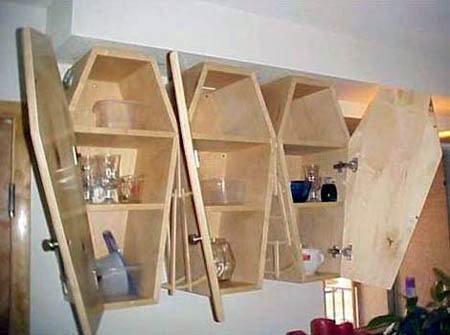 Kitchen Cabinets In The Shape Of Coffins