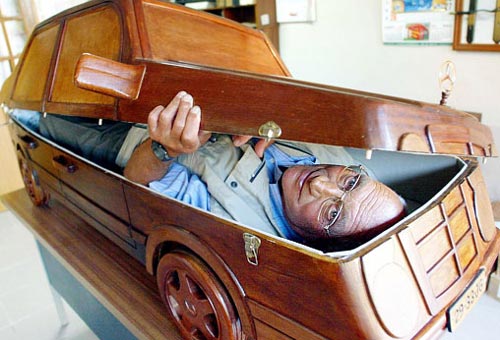 Absolut Mercedes Car Coffin