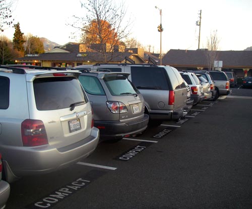 Compact SUV Parking Lot
