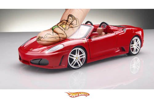 Ferrari Hot Wheels Finger Model Ad