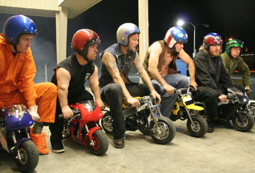 Jackass Cast On Minibikes