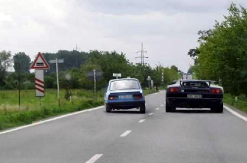 Passing A Lamborghini Diablo