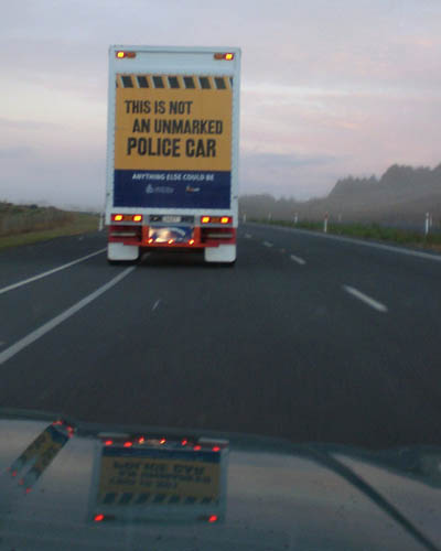 Unmarked Police Car Awareness Sign