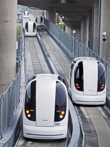 Single Cars Personal Rapid Transit at Heathrow Airport
