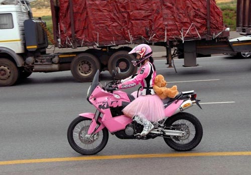 Pink KTM Motorcycle
