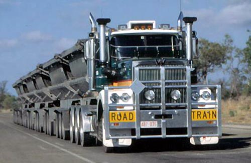 Six Trailer Road Train Truck