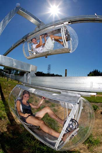Shweeb Monorail Ride, New Zealand