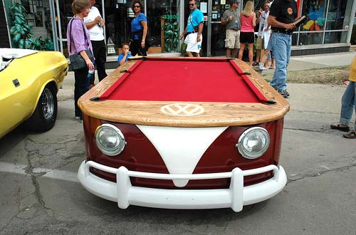 Vintage Volkswagen Split-Window Bus Pool Table