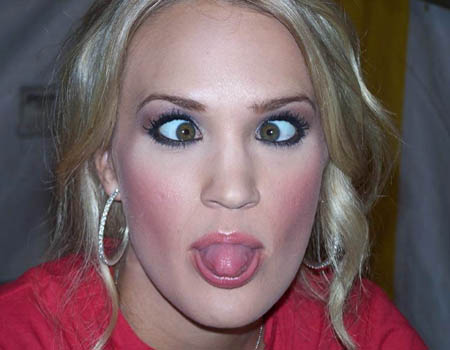 Candid Cross-Eyed Carrie Underwood