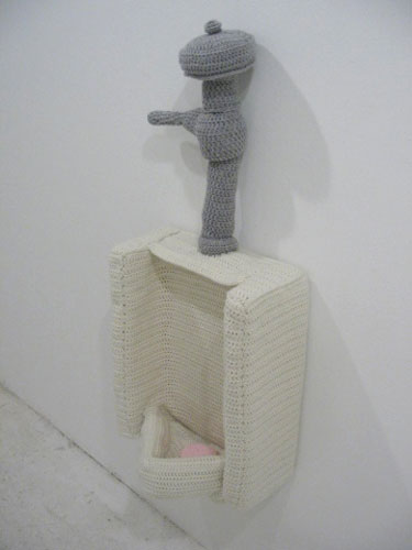 Crochet Urinal Sculpture