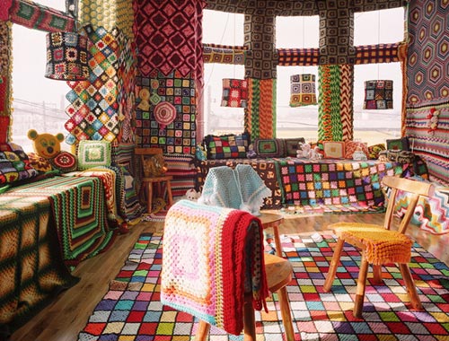 Granny Square Afghan Room