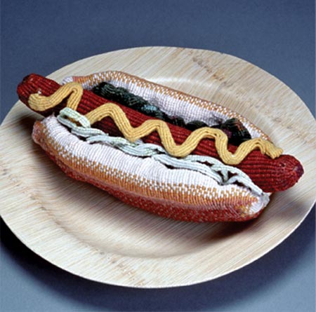 Linen Macrame Hot Dog