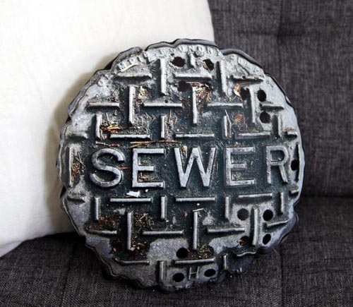Sewer Manhole Cover Pillow
