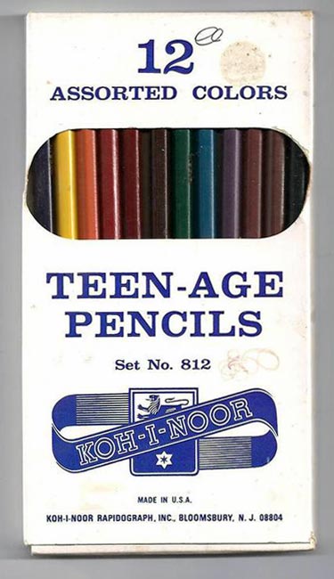 Vintage Pencil Packaging - Teen Age Pencils