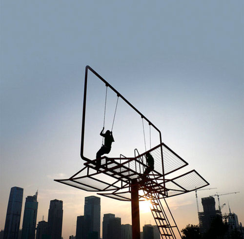 Empty Billboard Swing